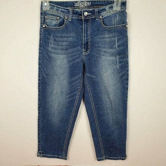 revolt Pants - Revolt Women's Capri Jeans Size 6 Blue Med…